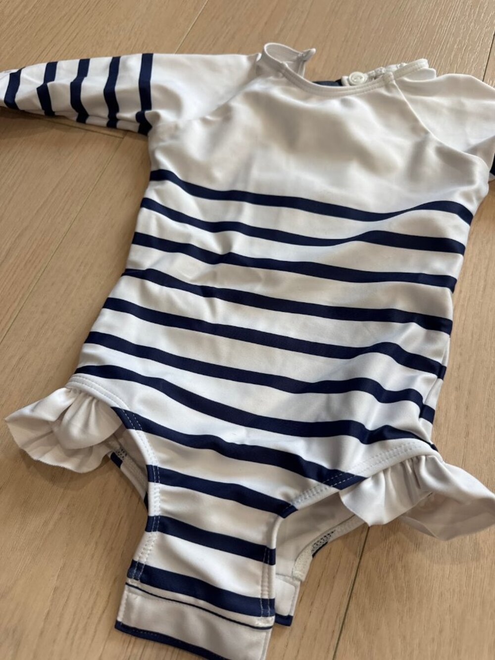 minnow One Piece 0-6M White And Navy